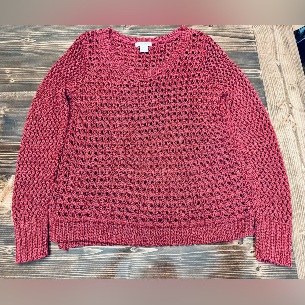 Lucky Brand Women's Loose Knit‎ Sweater - Wine Red